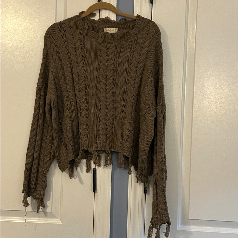 Altar'd State Tan / Brown Knit Sweater
